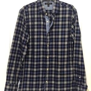 Banana Republic Blue Plaid Slim Fit Shirt. Medium 15 - 15 1/2